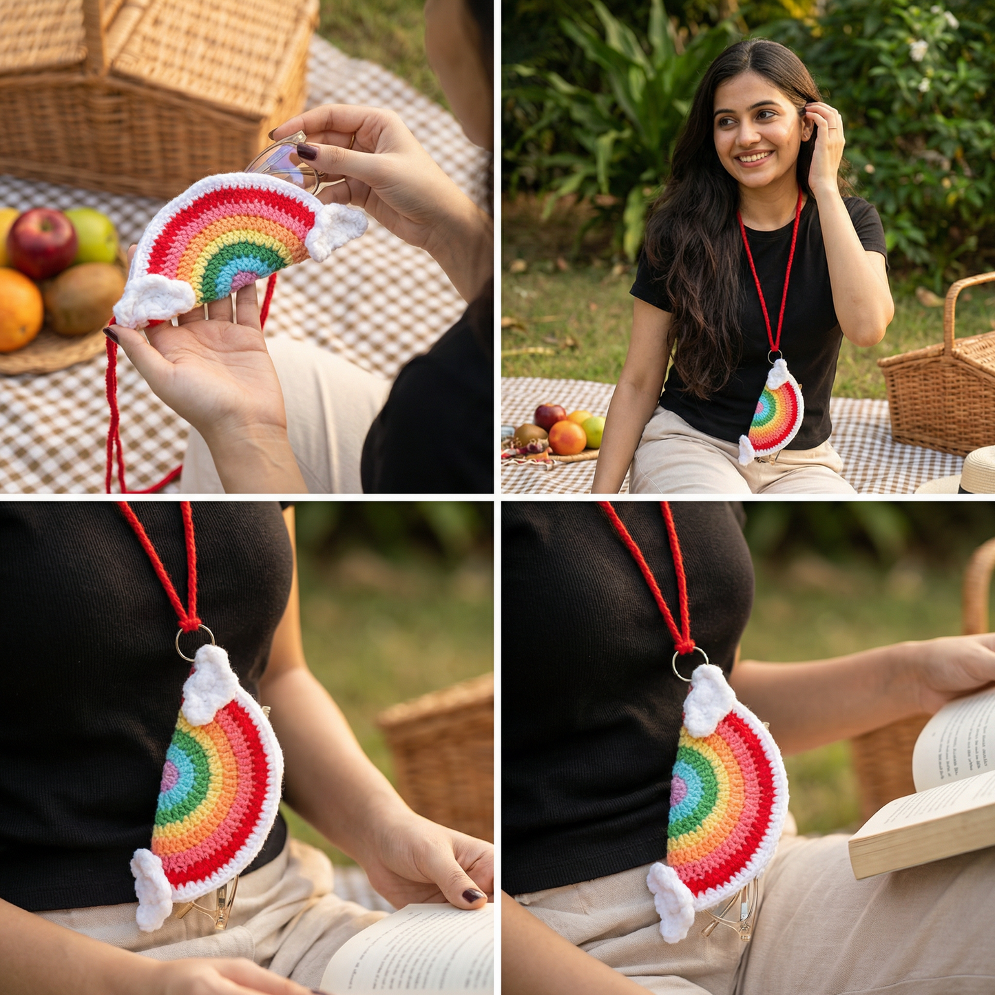 Rainbow Specs Holder With Strap