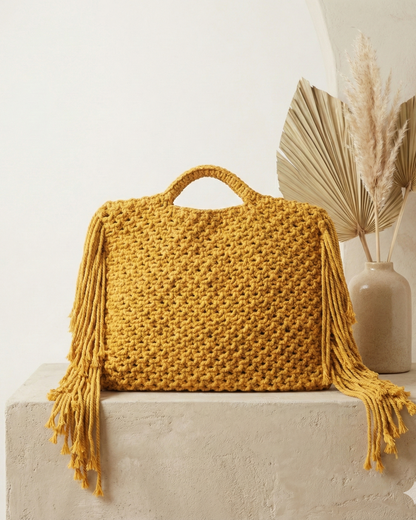 Amber Boho Fringe Tote
