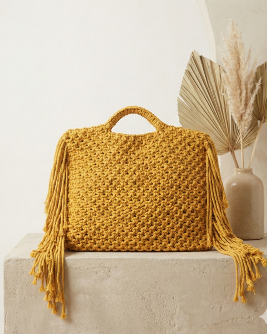 Amber Boho Fringe Tote