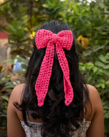 Blush Statement Hair Bow
