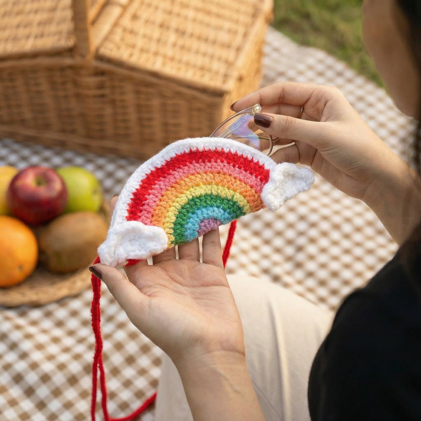 Rainbow Specs Holder With Strap