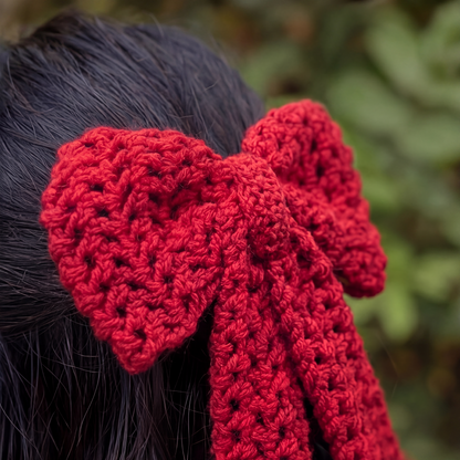 Scarlet Blossom Hair Bow