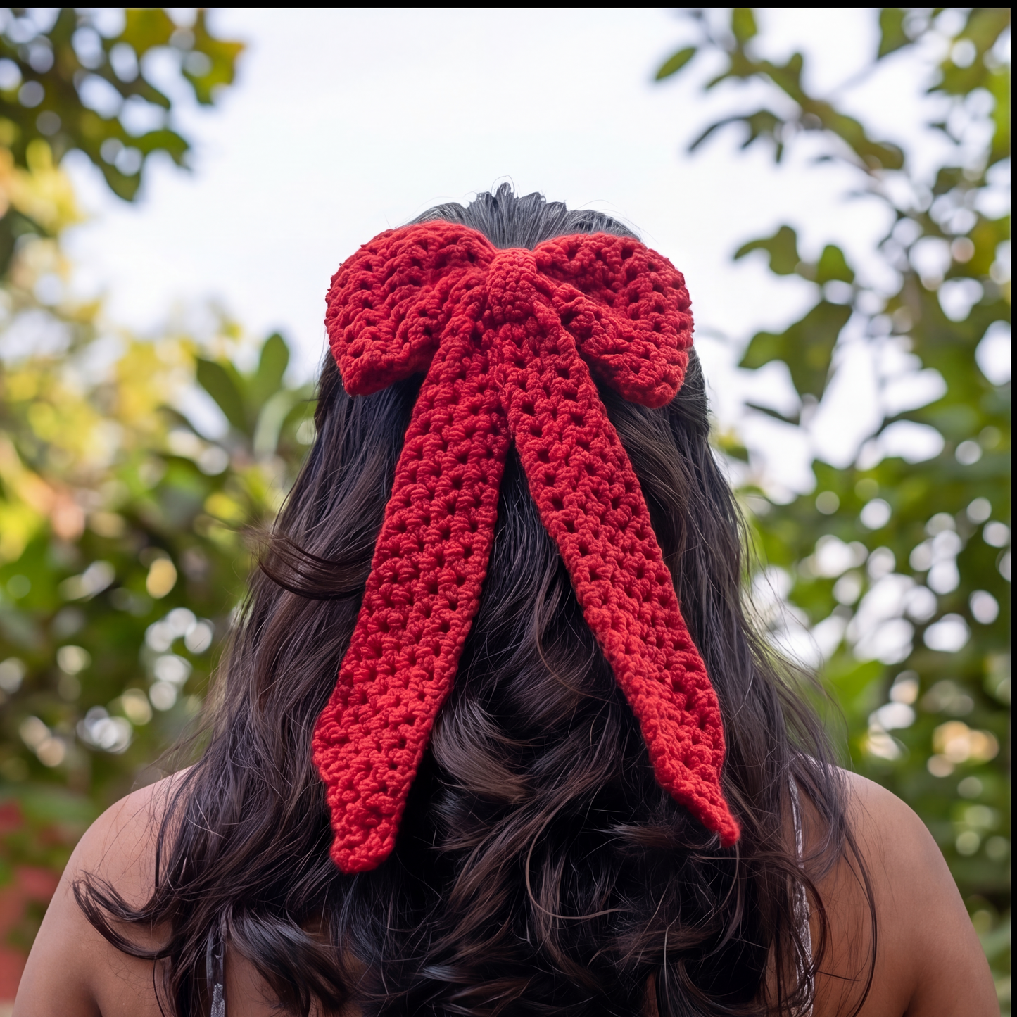 Scarlet Blossom Hair Bow