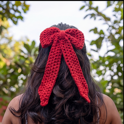 Scarlet Blossom Hair Bow